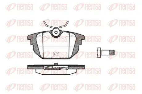 Тормозные колодки, дисковый тормоз.) REMSA 069200