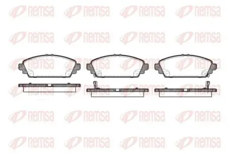 Колодки гальмівні (передні) Honda Accord VI 98-03 REMSA 0700.02 Купити в Україні
