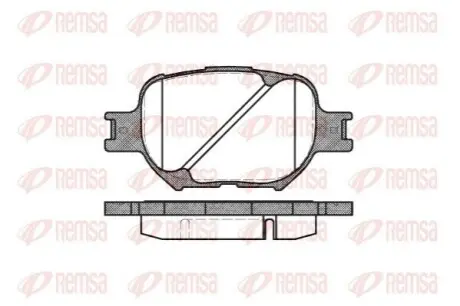 Колодки гальмівні (передні) Toyota Corolla 01-07/Celica 99-05 REMSA 0742.00 Купити в Україні