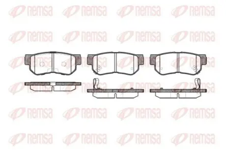 Колодки гальмівні (задні) Hyundai Trajet 99-08 REMSA 074612