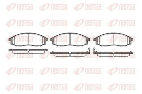 Колодки гальмівні (передні) Nissan Navara/Pick Up 2.4i/2.5 TD 98 REMSA 074802