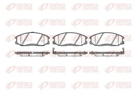Тормозные колодки, дисковый тормоз.) REMSA 077122