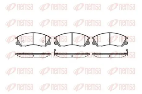 Колодки гальмівні (передні) Hyundai Terracan 01-06 REMSA 0771.32 Купити в Україні