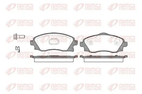 Фото 1 — Колодки гальмівні (передні) Opel Combo 01-/Corsa C 00-09/Meriva A 03-10/Tigra 04-10 REMSA (077402) Фото Колодки гальмівні (передні) Opel Combo 01-/Corsa C 00-09/Meriva A 03-10/Tigra 04-10 REMSA (077402) зображення 1