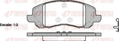 Тормозные колодки, дисковый тормоз.) REMSA 080420