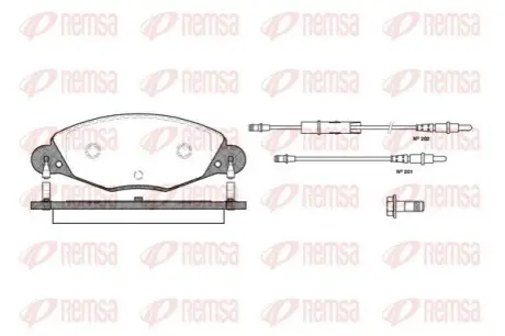 Колодки гальмівні (передні) Citroen С5 01- (+датчики) REMSA 082704 Купити в Україні