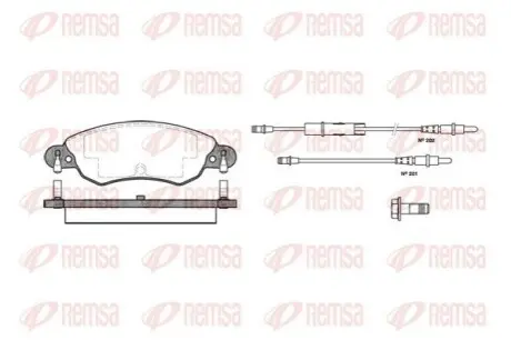 Фото Гальмівні колодки, дискове гальмо (набір) REMSA (082904) зображення 1
