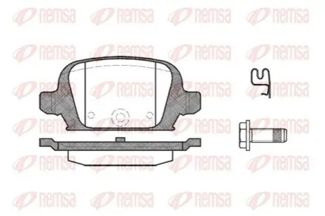 Тормозные колодки, дисковый тормоз.) REMSA 083502