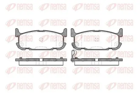Тормозные колодки, дисковый тормоз.) REMSA 085312