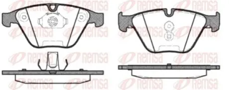 Колодки гальмівні (передні) BMW 3 (E90/E91/E92/E93) 04-13/X1 (E84) 09-15/Z4 (E89) 09-16 REMSA 0857.30 Купити в Україні