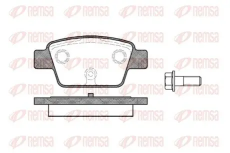 Колодки гальмівні (задні) Fiat Bravo II 07-14/Stilo 01-08/Linea 07-/Multipla 99-10/Lancia Delta 08 REMSA 0861.00 Купити в Україні