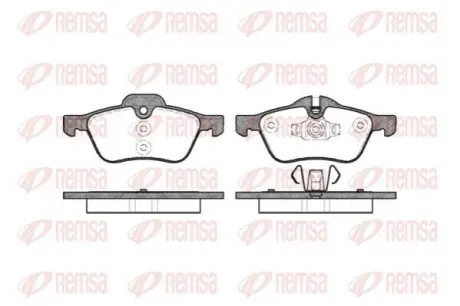 Фото 1 — Гальмівні колодки, дискове гальмо (набір) REMSA (086400) Фото Гальмівні колодки, дискове гальмо (набір) REMSA (086400) зображення 1