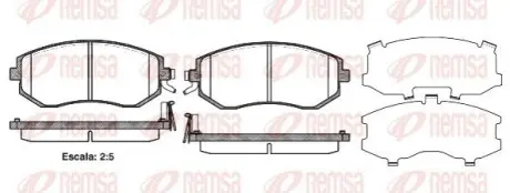 SUBARU гальмівні колодки передні Forester(SG) 2.0,2.0S 02- Impreza,Legacy REMSA 0951.04 Купити в Україні
