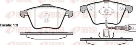 Тормозные колодки, дисковый тормоз.) REMSA 096441
