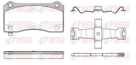 Колодки гальмівні (передні) Tesla Model 3/Y 18- (з датчиком) (Brembo) Q+ REMSA 098314 Купити в Україні