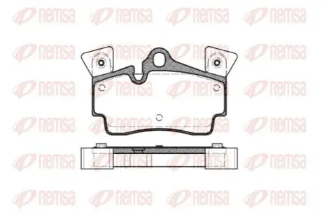 Колодки гальмівні (задні) Audi Q7/VW Touareg 2.5D-6.0D 02 REMSA 0996.10 Купити в Україні