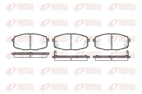 Колодки гальмівні (передні) Hyundai i30 07-12/Kia Cee'd 06-/Carens 02-/Cerato 09-/Soul 14 REMSA 1038.02 Купити в Україні