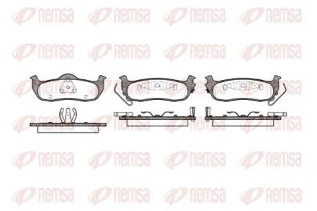 Тормозные колодки дисковые зад. Jeep Commander, Grand Cherokee III 3.0Crd-5.7 06.05-12.10 REMSA 110602