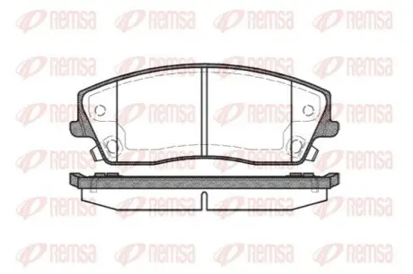 Тормозные колодки, дисковый тормоз.) REMSA 112608