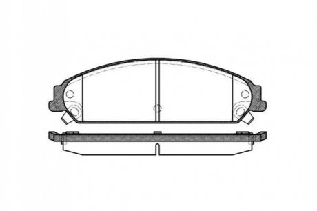 Тормозные колодки дисковые перед. Chrysler 300C 05-13 Dodge Caliber SRT4 08-09 REMSA 112808 (фото 1)