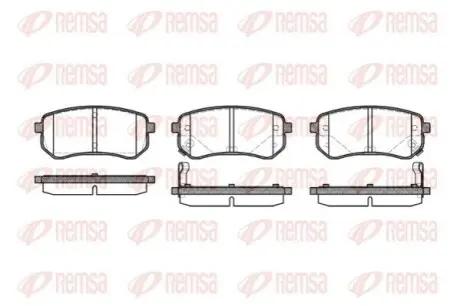 Колодки гальмівні (задні) Hyundai i10 07-16/Kia Picanto 04 REMSA 1135.02 Купити в Україні