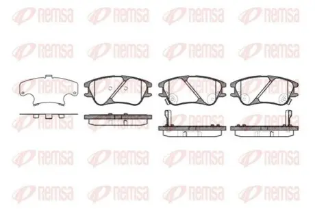 Тормозные колодки, дисковый тормоз.) REMSA 113902