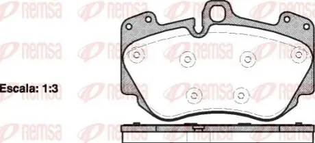 Тормозные колодки, дисковый тормоз.) REMSA 114010