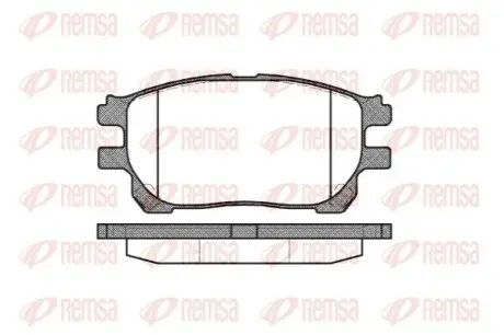 Колодки гальмівні (передні) Toyota Camry/Lexus ES 96-06 (Akebono) REMSA 114300 Купити в Україні