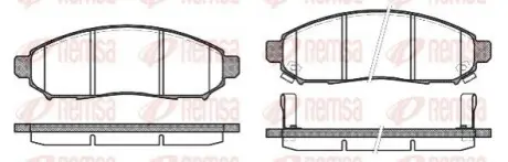 Колодки гальмівні (передні) Nissan Partfinder/NP300 Navara 05 REMSA 1162.12 Купити в Україні