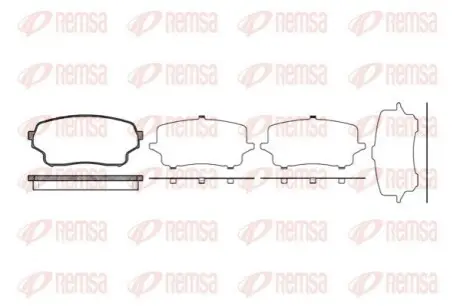 Колодки гальмівні (передні) Suzuki Grand Vitara 01-05/XL-7 01-06 REMSA 116601 Купити в Україні
