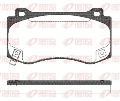 Тормозные колодки, дисковый тормоз.) REMSA 118504