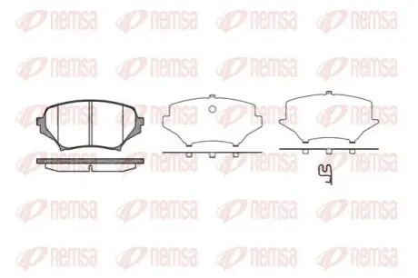 Тормозные колодки, дисковый тормоз.) REMSA 118901