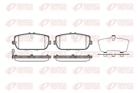 Тормозные колодки, дисковый тормоз.) REMSA 119001