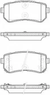 Колодки гальмівні (задні) Hyundai Tucson 15-/Sonata 05-15/ix20/ix35/Kia Cerato/Sportage/Picanto 10 REMSA 120942 Купити в Україні