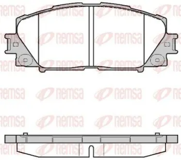 Колодки гальмівні (передні) Toyota Prius 08 REMSA 1224.10 Купити в Україні