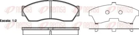 Гальмівні колодки, дискове гальмо (набір) REMSA 125300