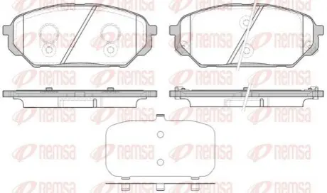 Фото Гальмівні колодки, дискове гальмо (набір) REMSA (1322.12) зображення 1