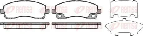 Тормозные колодки, дисковый тормоз.) REMSA 133800