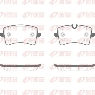 Колодки гальмівні (задні) Audi A4/A5/A6/A7 07-15/Porsche Macan 14- (Lucas) Q+ (з датчиками) REMSA 1343.14 Купити в Україні