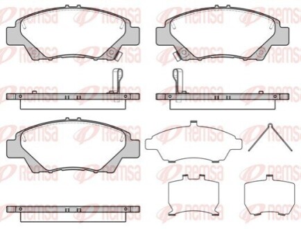 HONDA гальмівні колодки передн.Jazz 08- REMSA 1358.42 (фото 1)