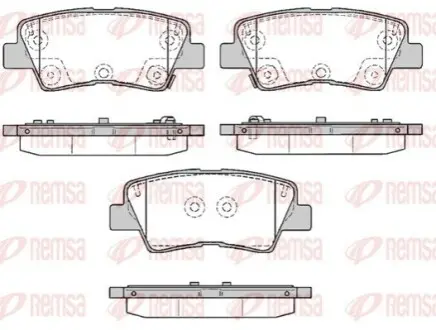 HYUNDAI колодки гальмівні задн.Tucson,Sonata,Soul,SsangYong REMSA 1362.85 Купити в Україні