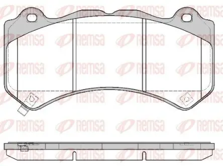 Колодки гальмівні (передні) Jeep Grand Cherokee 10-/Chevrolet Camaro 15 REMSA 137604