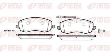 Колодки гальмівні (передні) Citroen C8/Peugeot 807 2.0/2.2 HDi 06 REMSA 1393.02 Купити в Україні