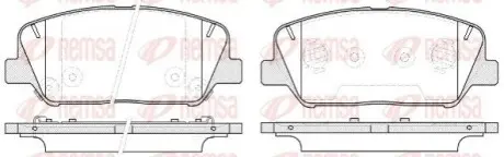 Колодки гальмівні (передні) Hyundai i30/Veloster/Kia Ceed/Optima 11 REMSA 1398.12 Купити в Україні