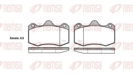 Колодки гальмівні (передні) Audi A4/A6/Skoda Superb/VW Passat 1.9TDI/2.5TDI 96-(з датчиками)(ATE) REMSA 140400