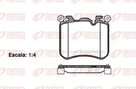 Колодки гальмівні (передні) BMW X4 (F26) 14-18/X5 (E70/F15/F85) 06-18/X6 (E71/E72/F16/F86) 08-19 REMSA 141300 Купити в Україні