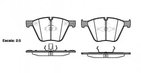 Колодки гальмівні (передні) BMW 5 (F07)/7 (F01)/X5 (E70/F15)/X6 (E71/F16) 06- (ATE) REMSA 141900 Купити в Україні