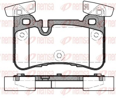 Гальмівні колодки, дискове гальмо (набір) REMSA 142900
