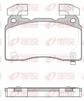 Гальмівні колодки (передні) Opel Insignia B 17-/Tesla Model S/Chevrolet Corvette 13-/Camaro 09 REMSA 143824