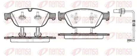 Колодки гальмівні (передні) Audi A6/A7/A8 10- (Ate) (з датчиком) REMSA 1441.12 Купити в Україні